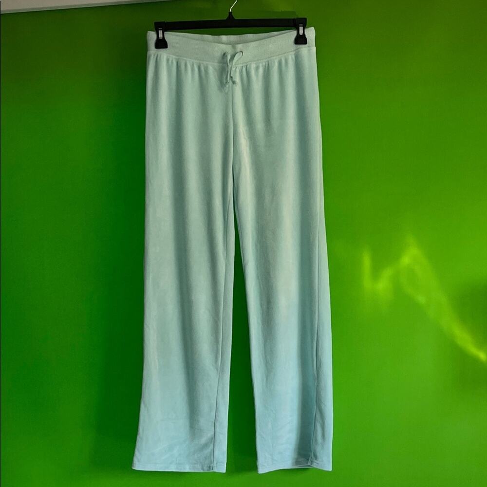 Metrostyle Light Blue Velvet Lounge Pants Size S